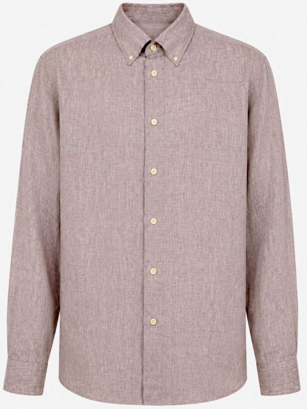 💋 NWOT Eton Men's Linen Casual Dress Shirt | Size XL | Taupe Tan Color